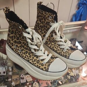 Madden Girl Leopard Print Platform Sneakers